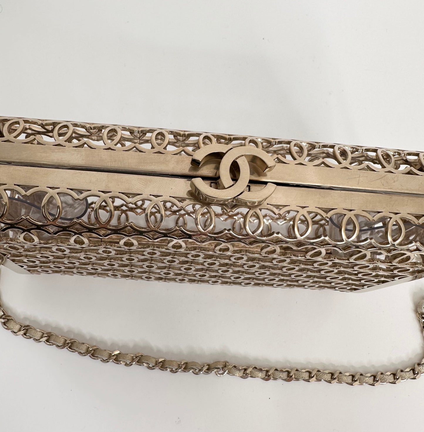 CHANEL 2015 CC Moucharabieh Minaudiere