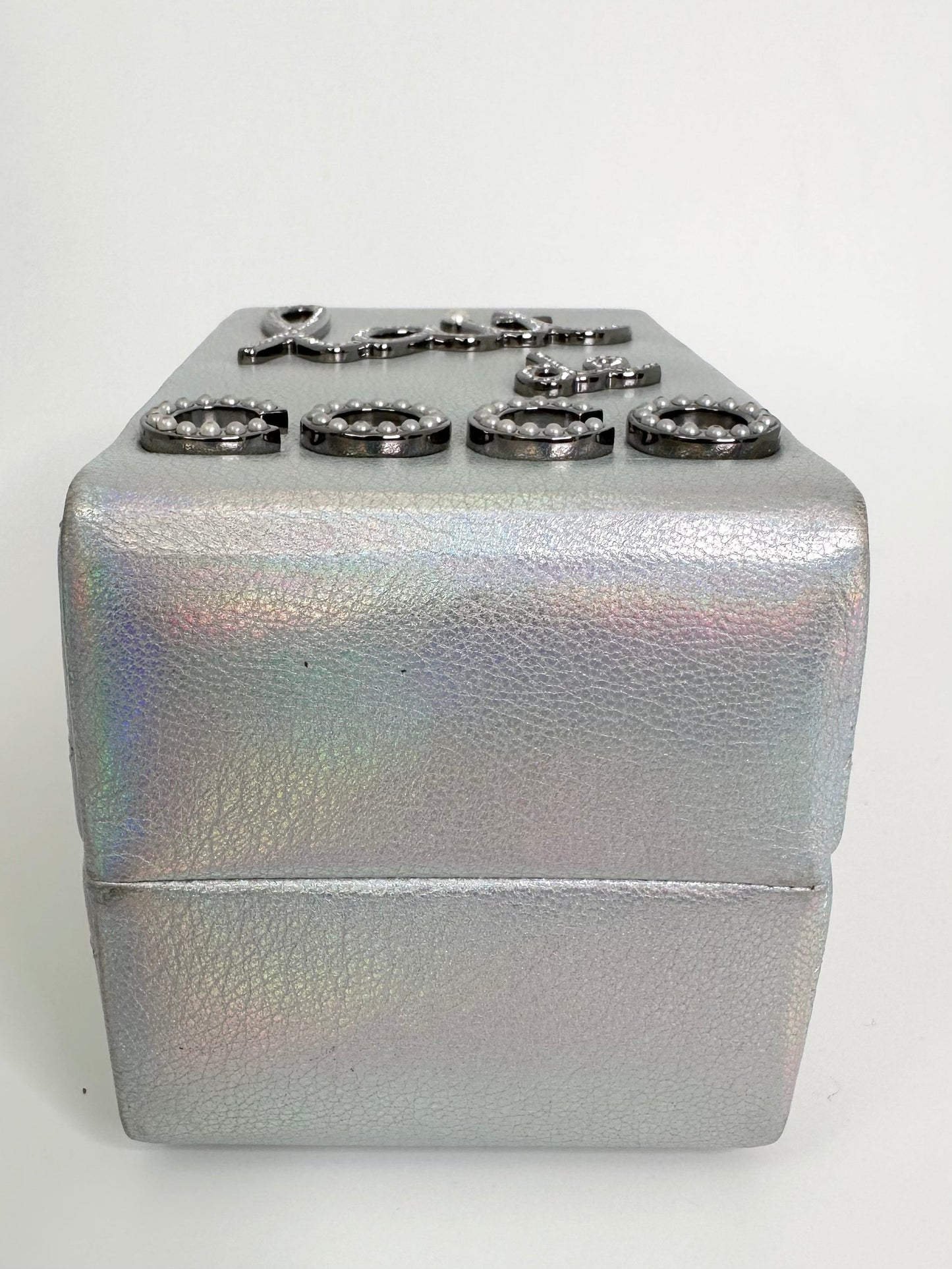 CHANEL Iridescent Silver Lait de Coco Milk Carton Bag