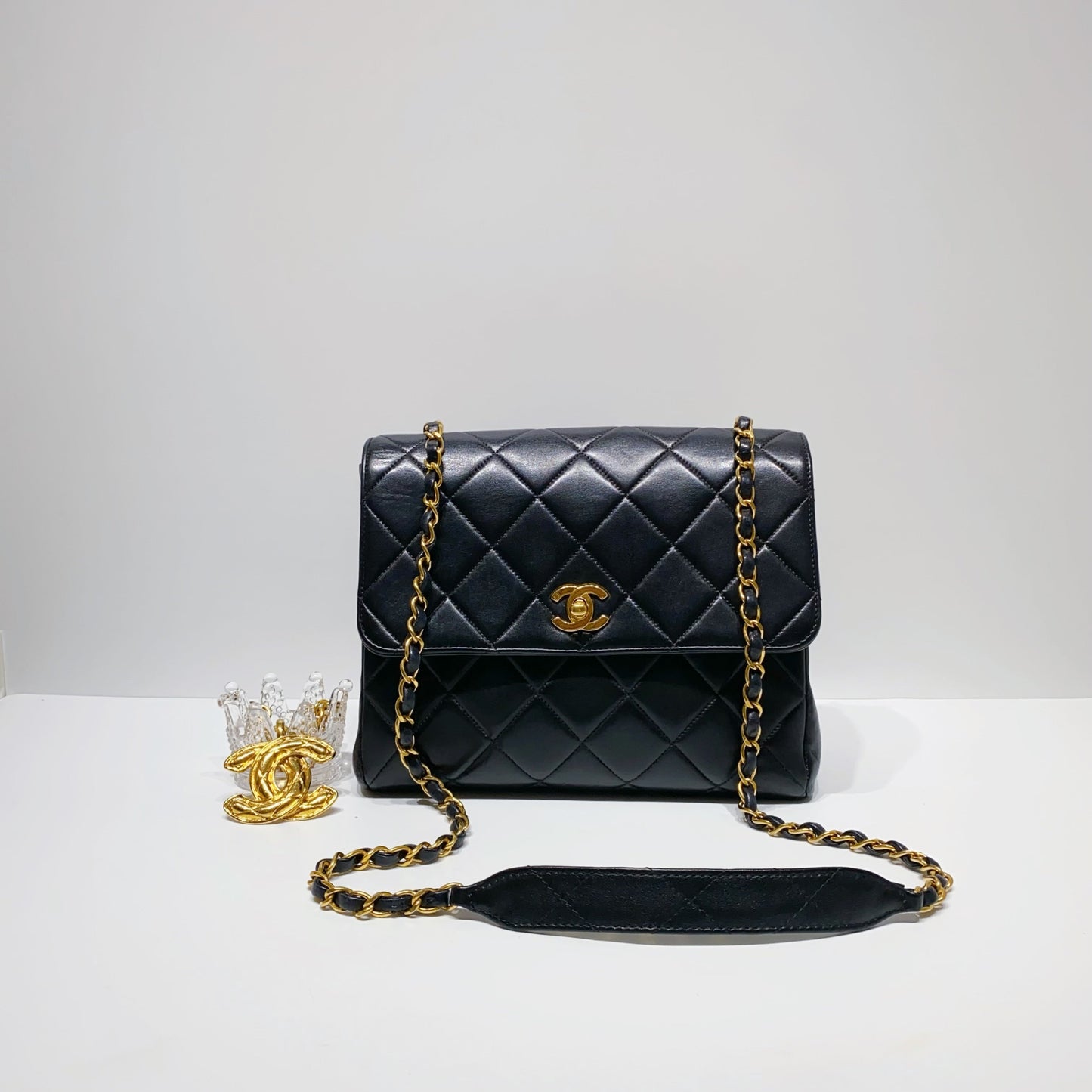 No.3492-Chanel Vintage Lambskin Flap Bag