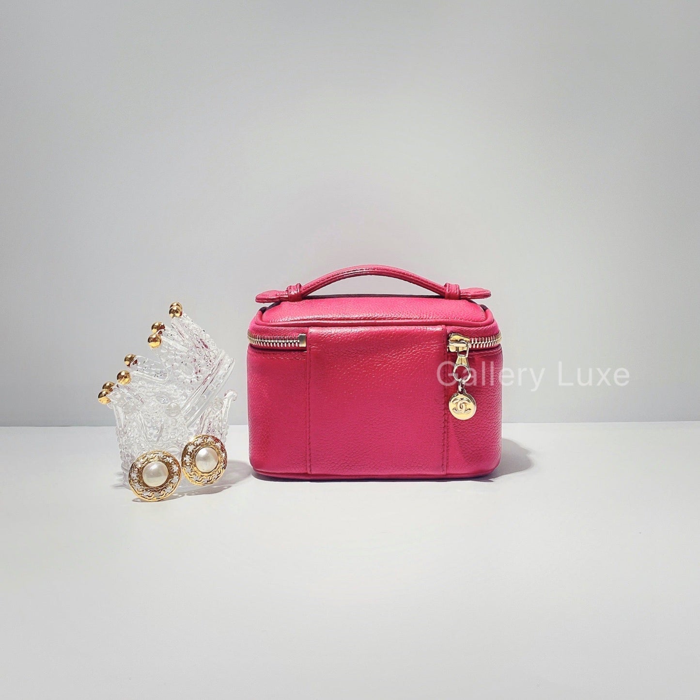 No.2462-Chanel Vintage Mini Caviar Vanity Box