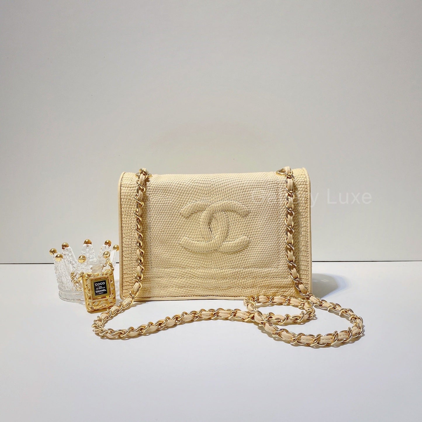No.2725-Chanel Vintage Lizard Flap Bag