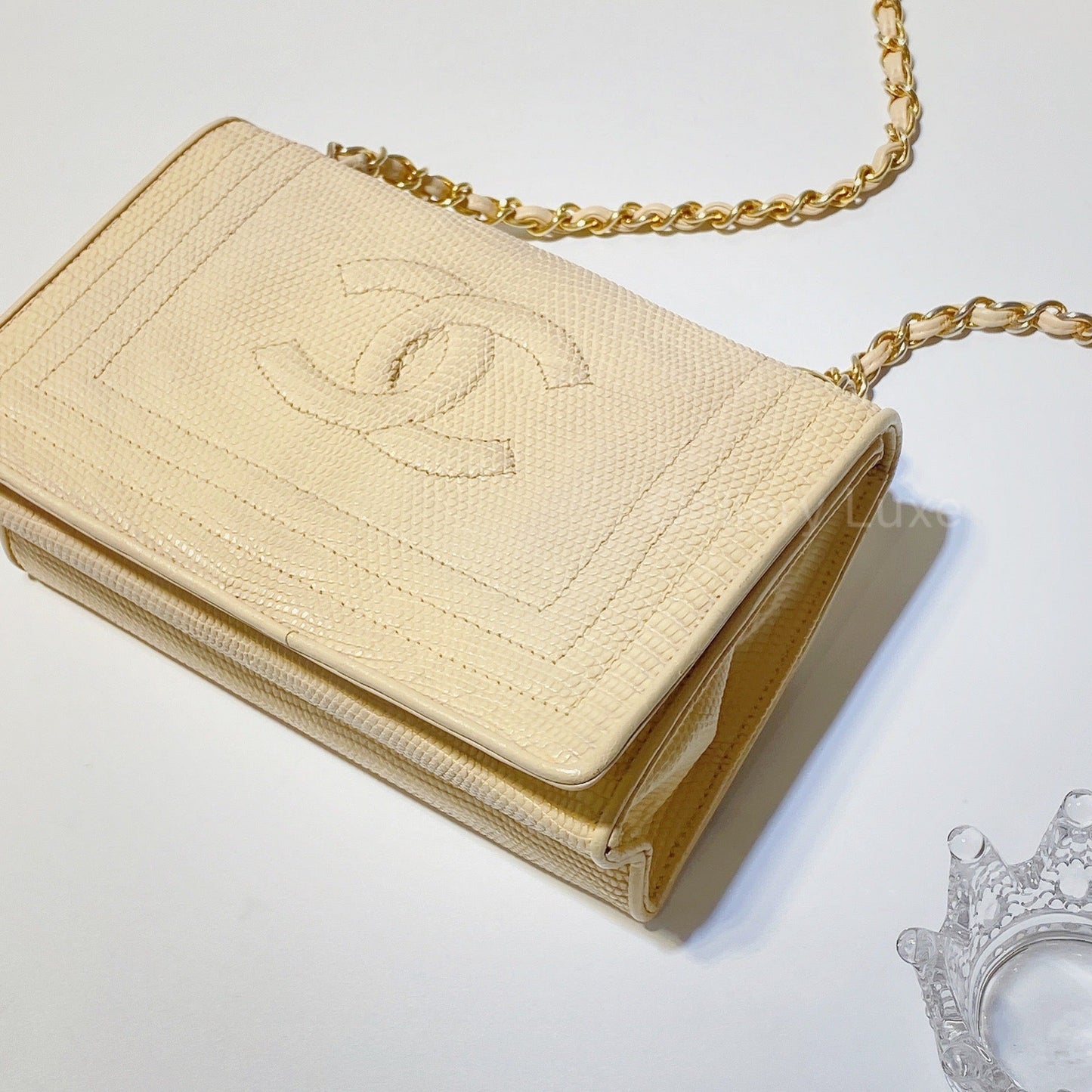 No.2725-Chanel Vintage Lizard Flap Bag