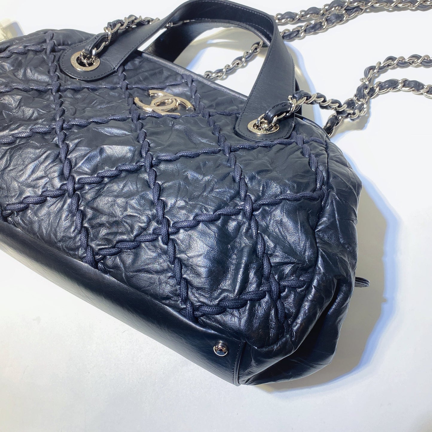 No.3542-Chanel Calfskin Ultra Stitch Bowling Bag
