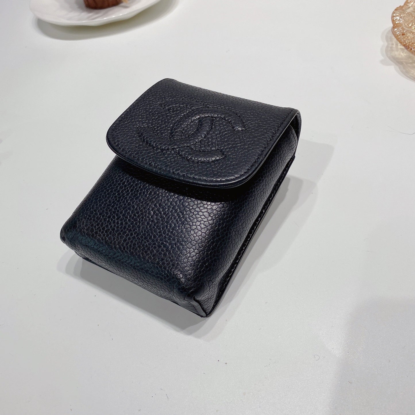 No.3447-Chanel Vintage Caviar Cigarette Case