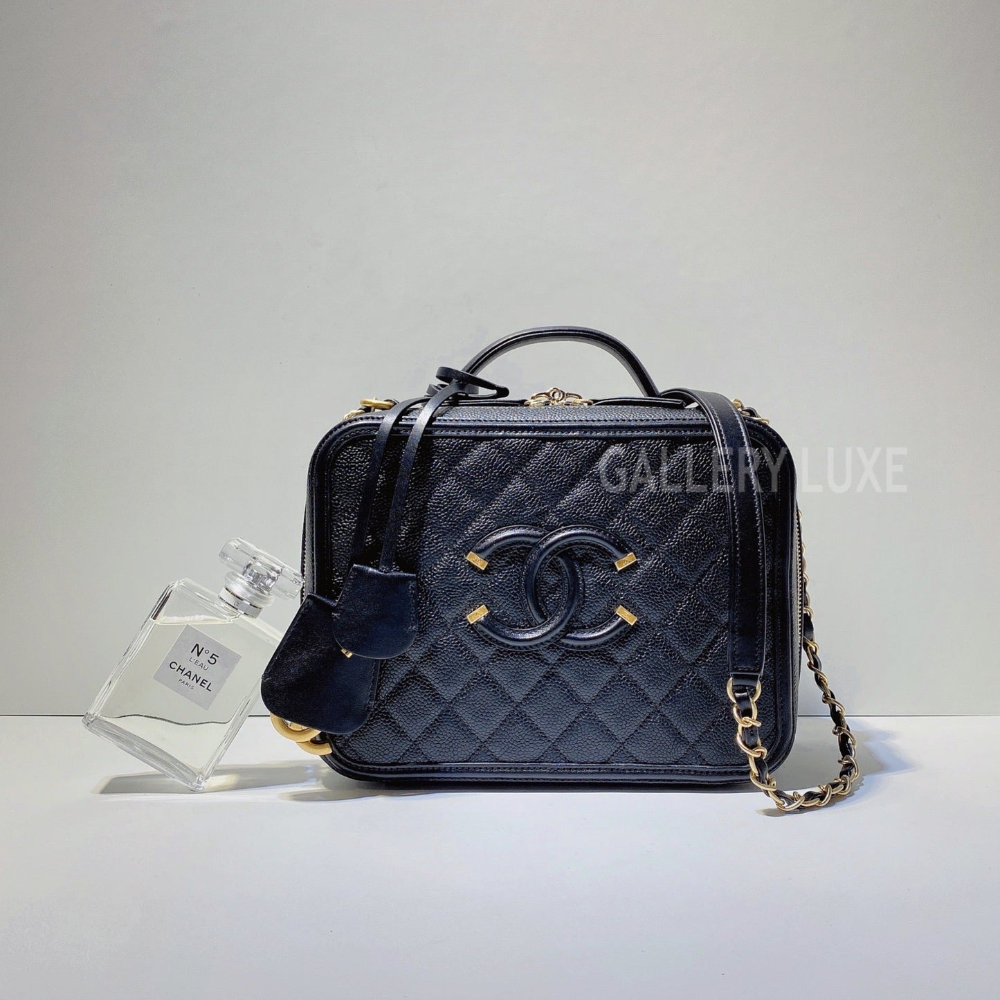 No.3078-Chanel Caviar Large CC Filigree Vanity Case (Unused / 未使用品)