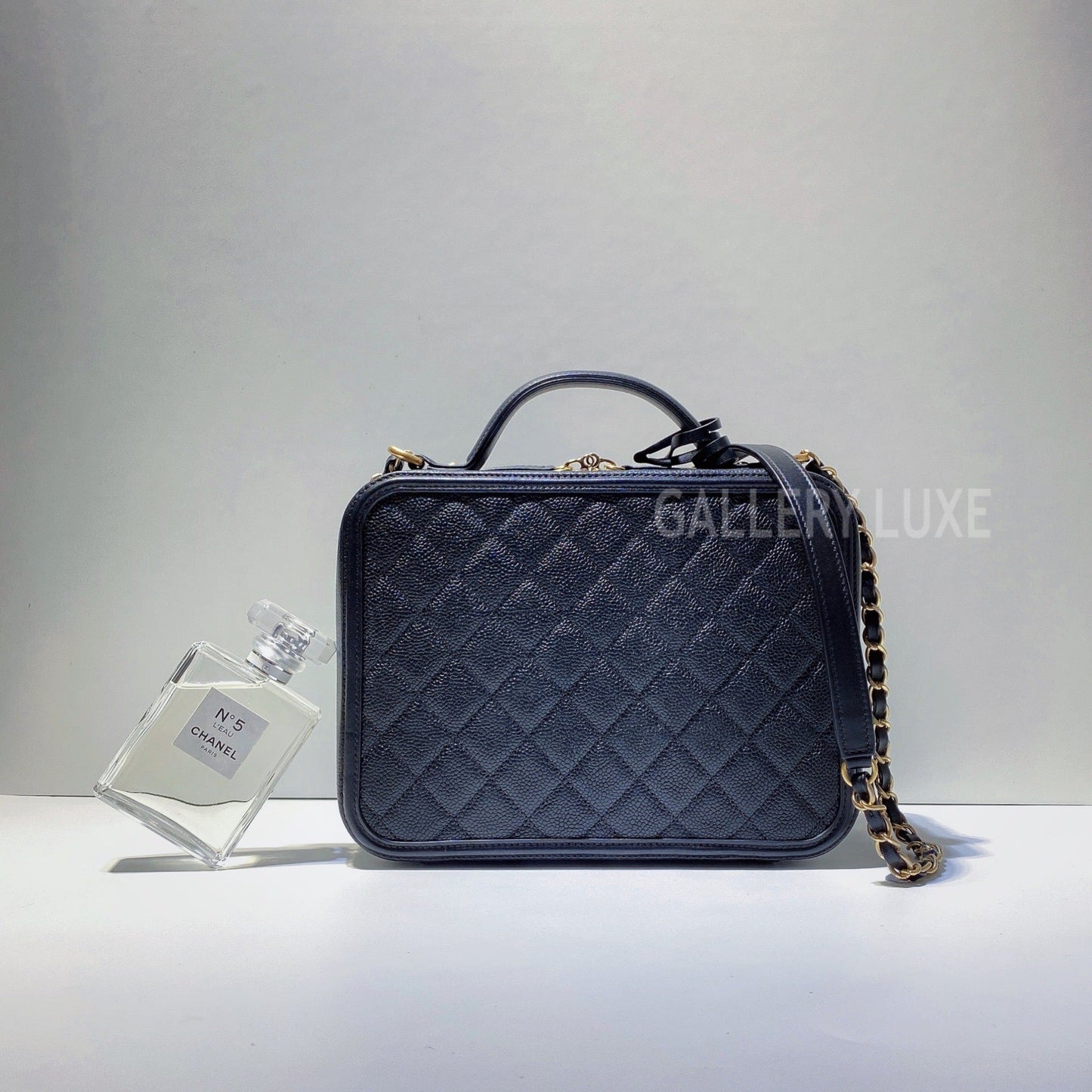 No.3078-Chanel Caviar Large CC Filigree Vanity Case (Unused / 未使用品)