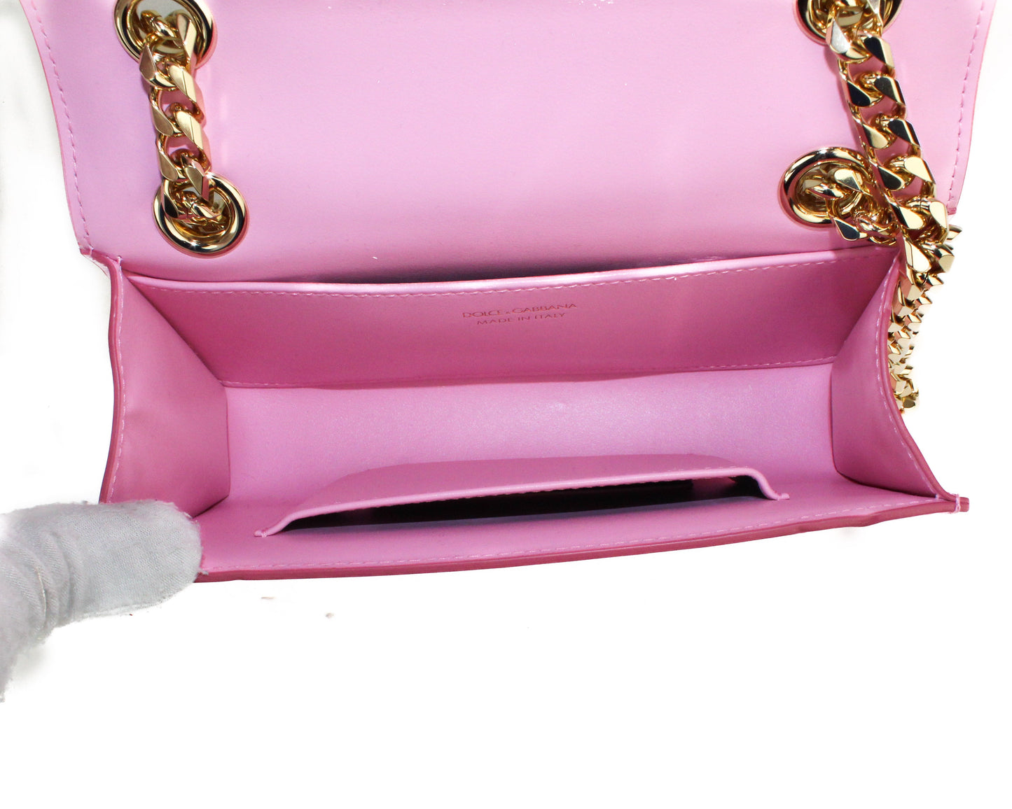 Dolce & Gabbana Polished Calfskin 3.5 Bag in Pink