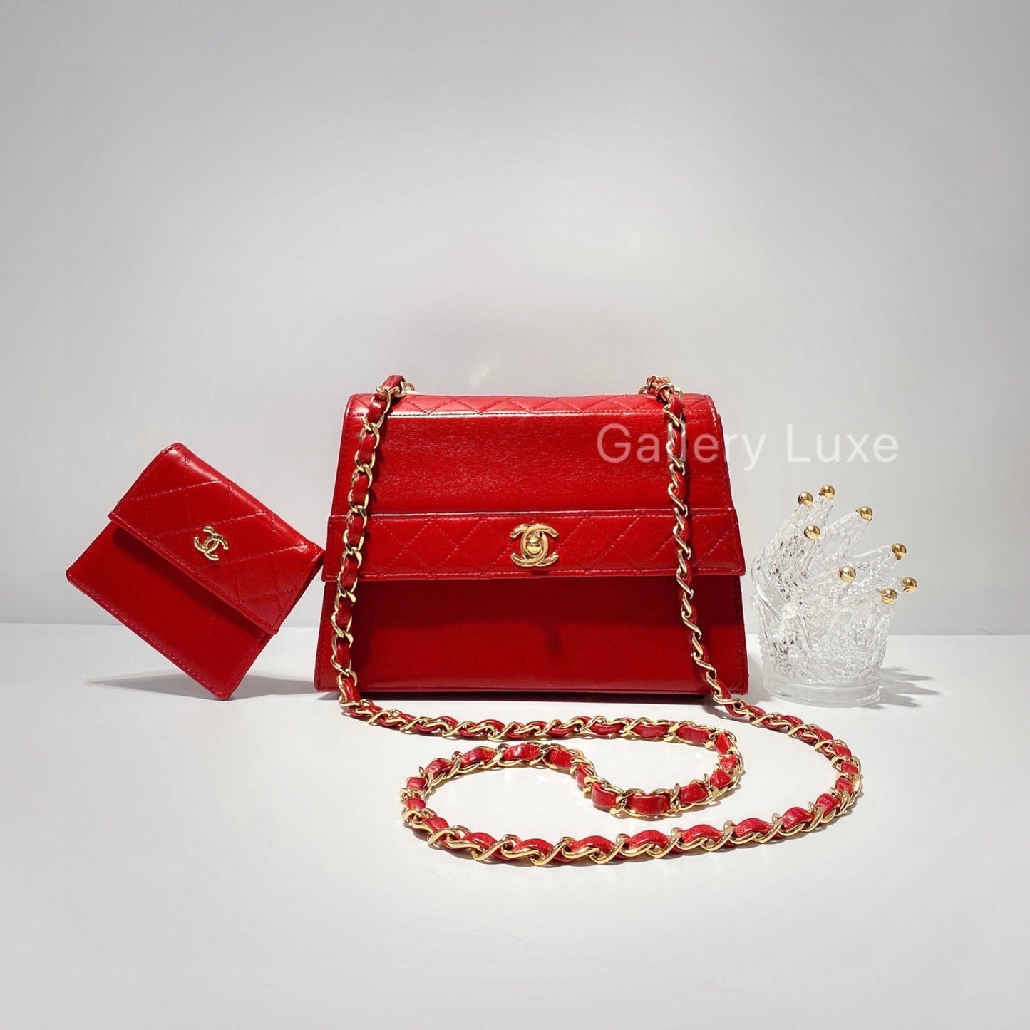 No.2117-Chanel Vintage Lambskin Quilted Shoulder Bag