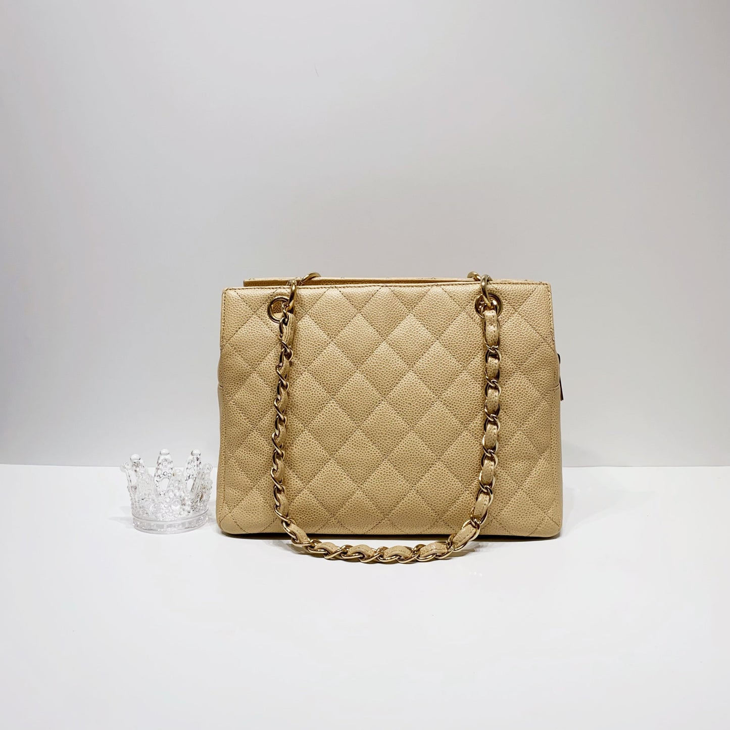 No.4024-Chanel Vintage Caviar Petite Timeless Tote Bag