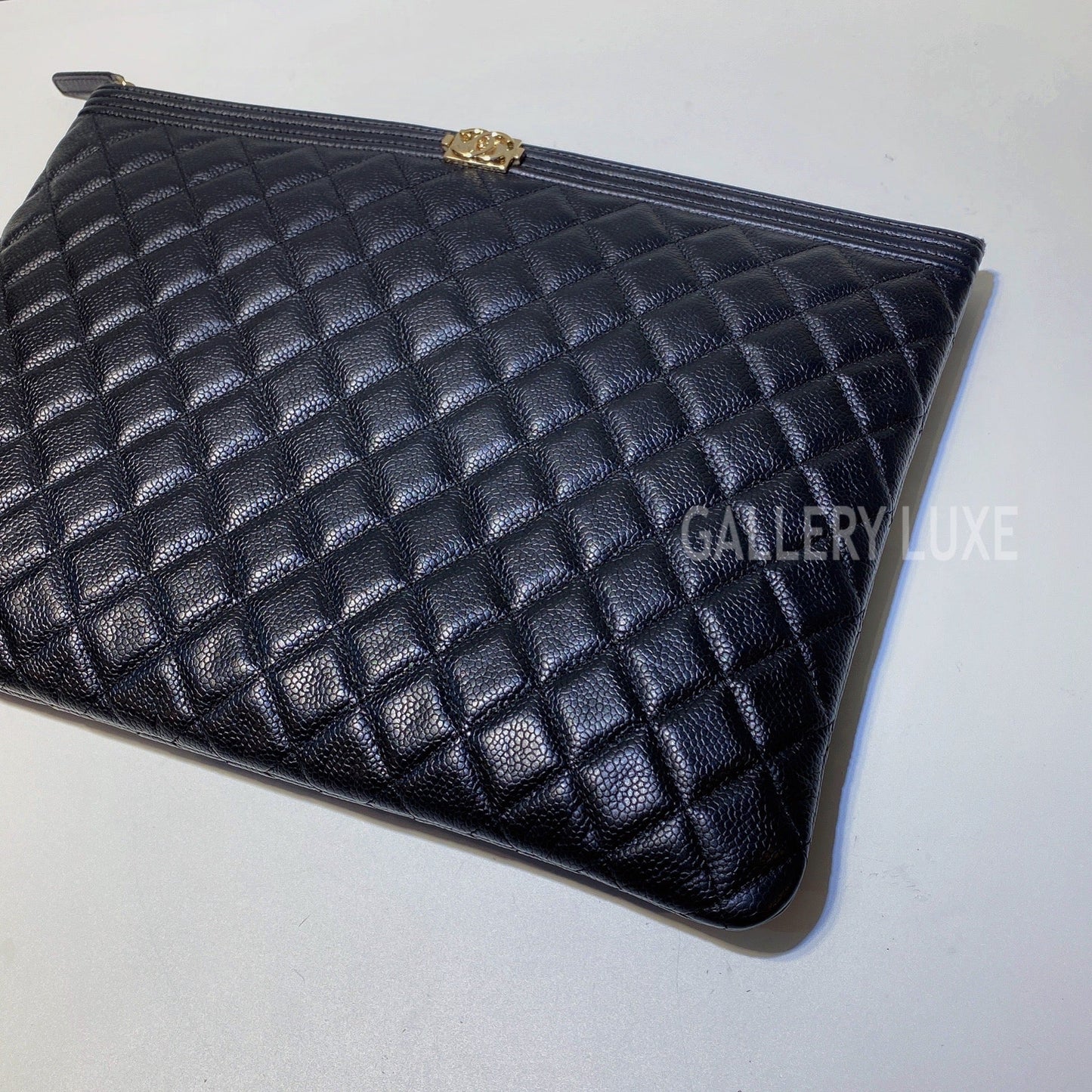 No.3091-Chanel Large Caviar Boy Clutch Case