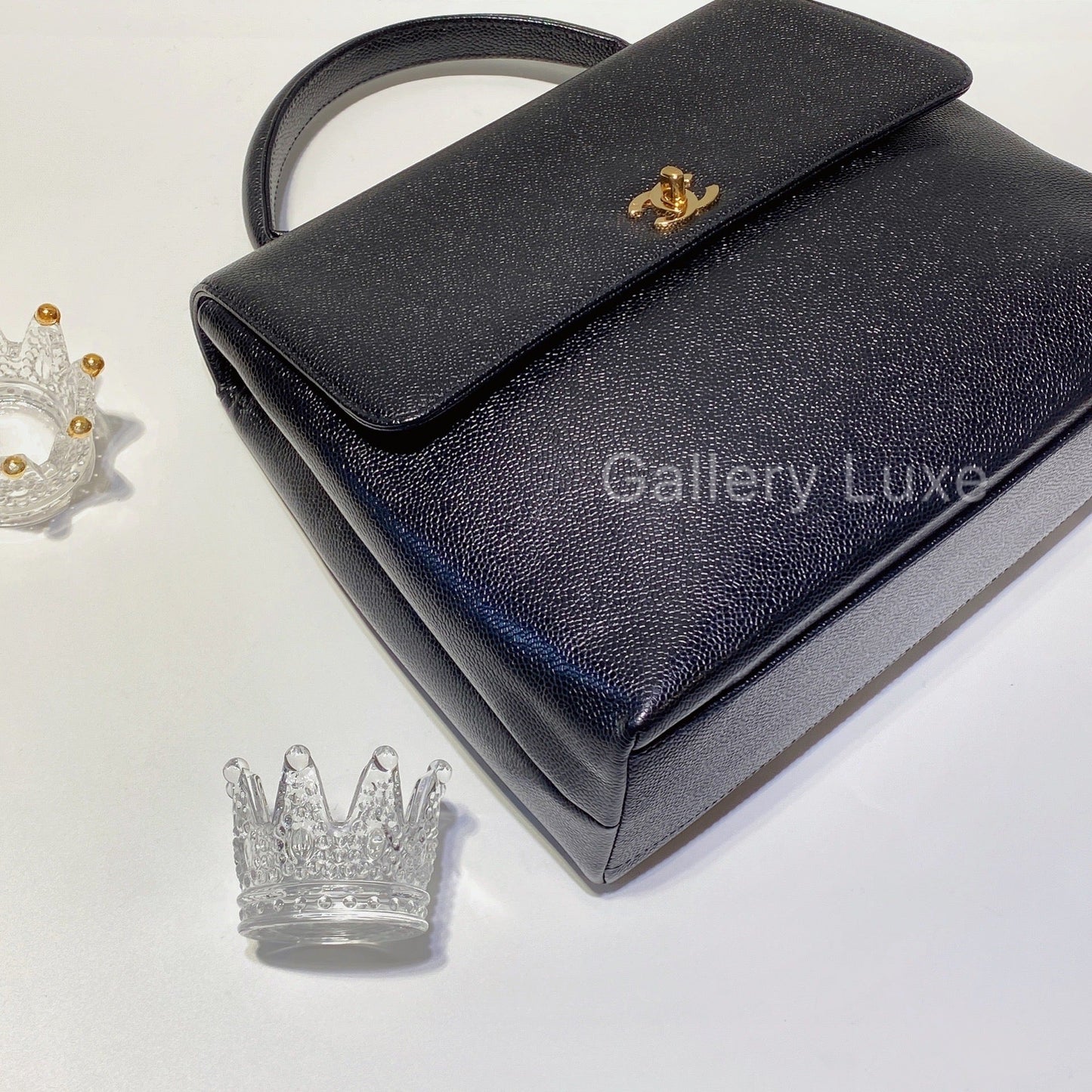 No.2611-Chanel Vintage Caviar Kelly Handle Bag