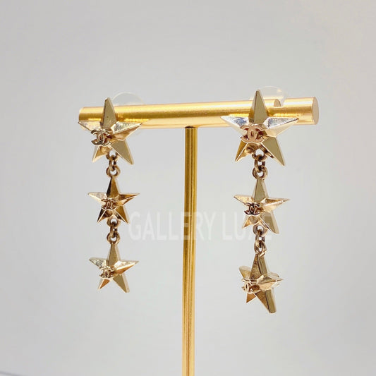 No.3096-Chanel Gold Drop Star Earrings