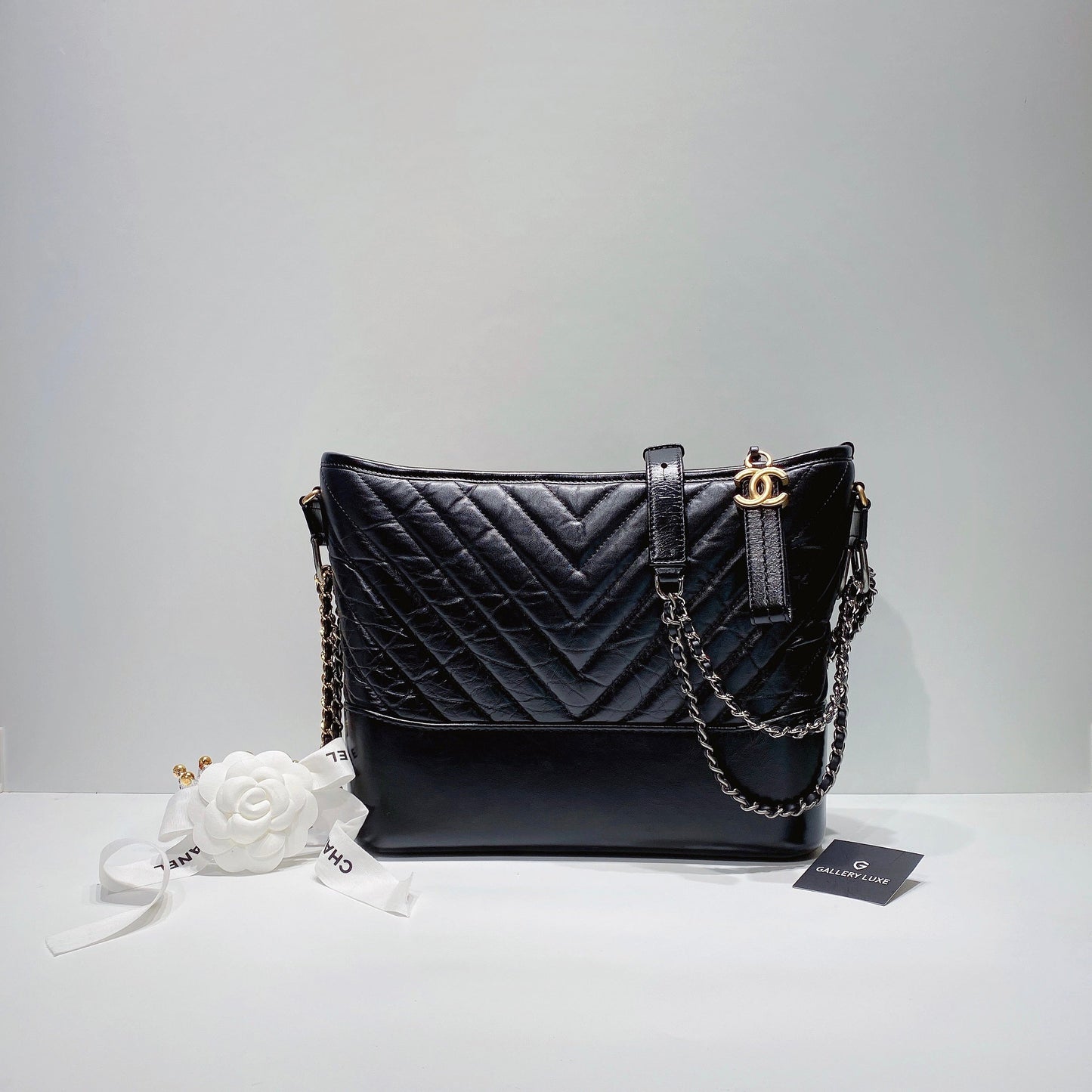 No.3489-Chanel Medium Chevron Gabrielle Hobo Bag
