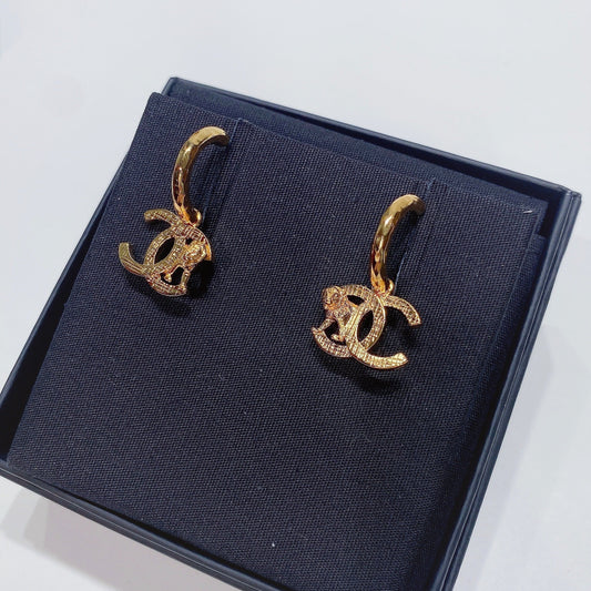 No.3644-Chanel Gold Metal Coco Mark Earrings (Brand New / 全新貨品)