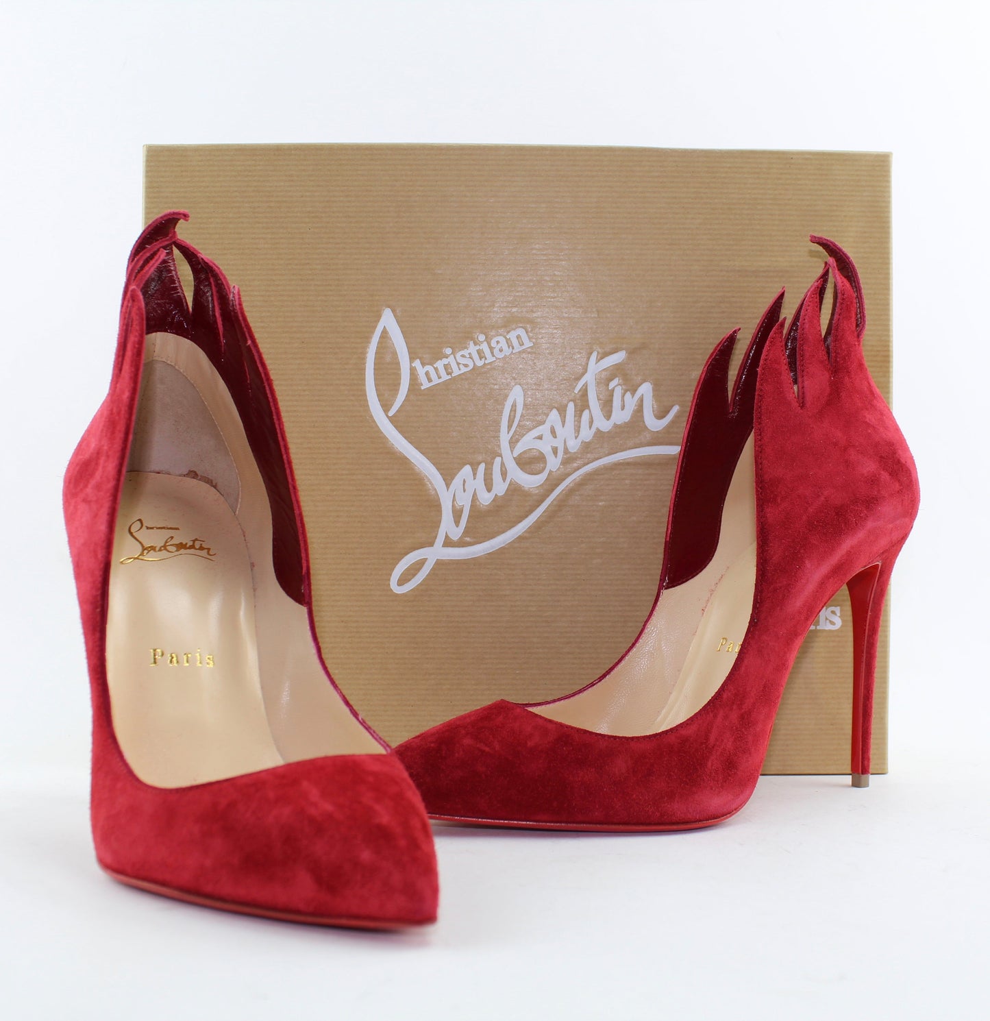 CHRISTIAN LOUBOUTIN VICTORINA 100MM VEAU VELOURS SIZE 38
