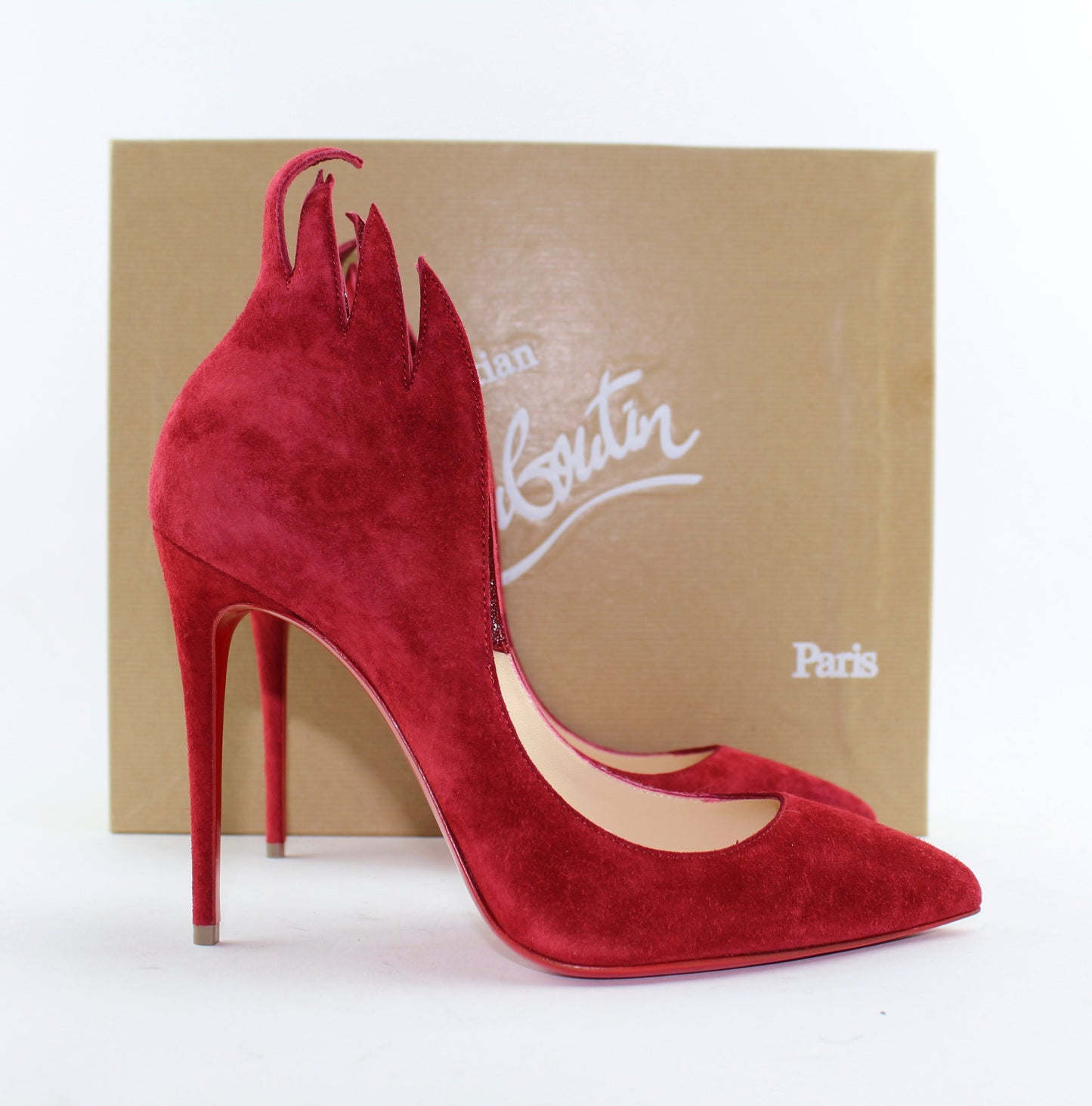 CHRISTIAN LOUBOUTIN VICTORINA 100MM VEAU VELOURS SIZE 38