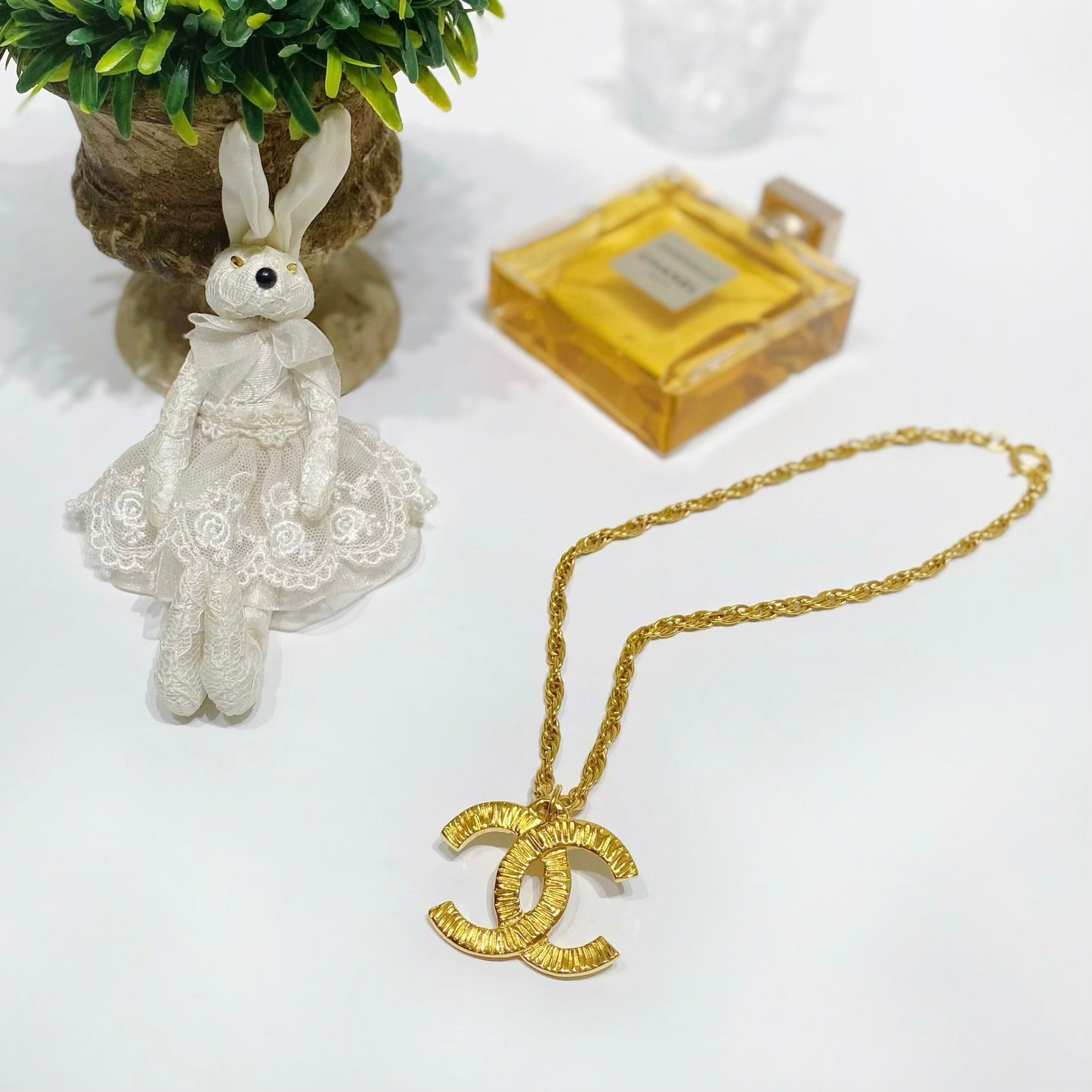 No.4056-Chanel Vintage Coco Mark Necklace