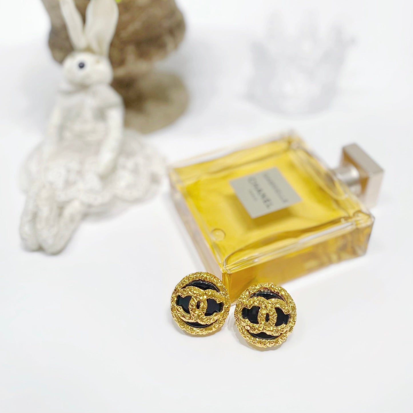 No.4058-Chanel Vintage Coco Mark Earrings