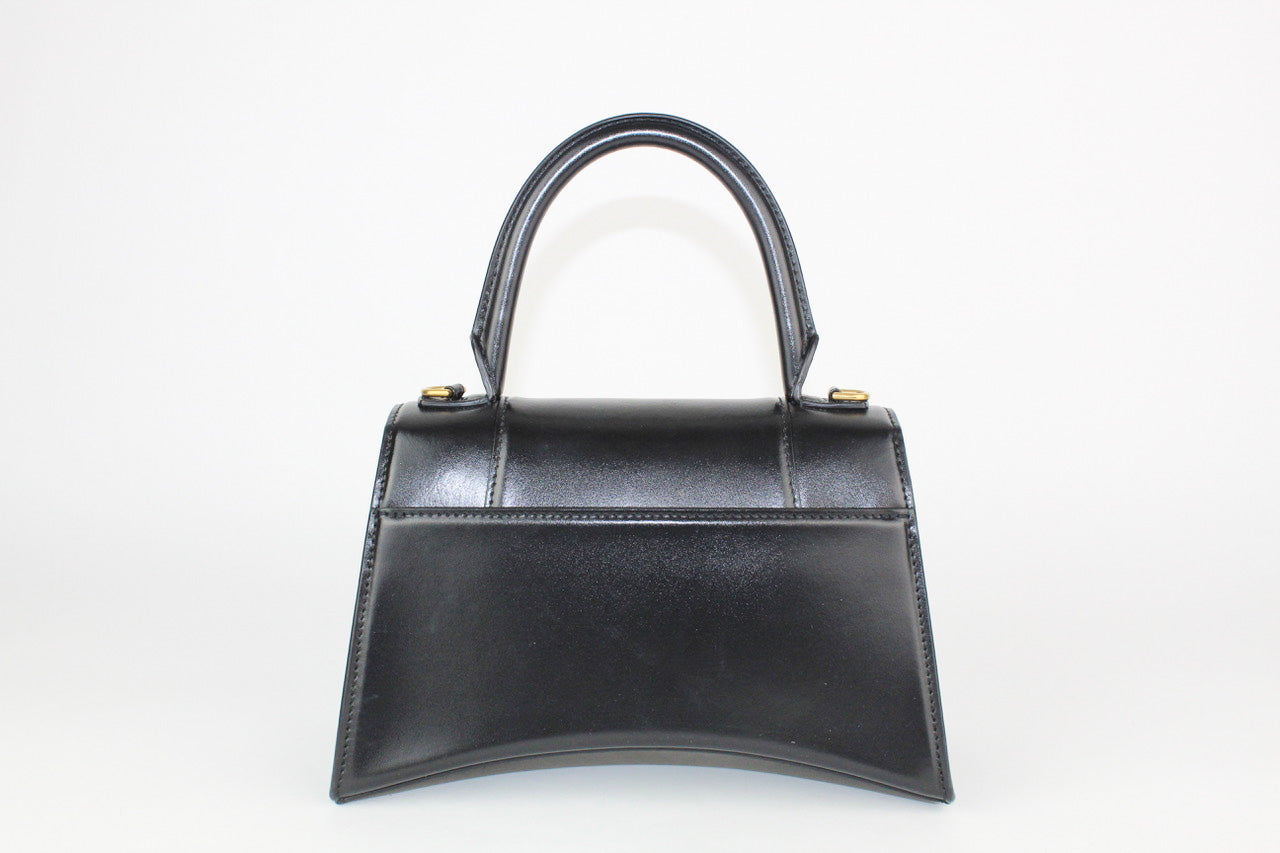 Balenciaga Hourglass Small Top Handle Bag in Black