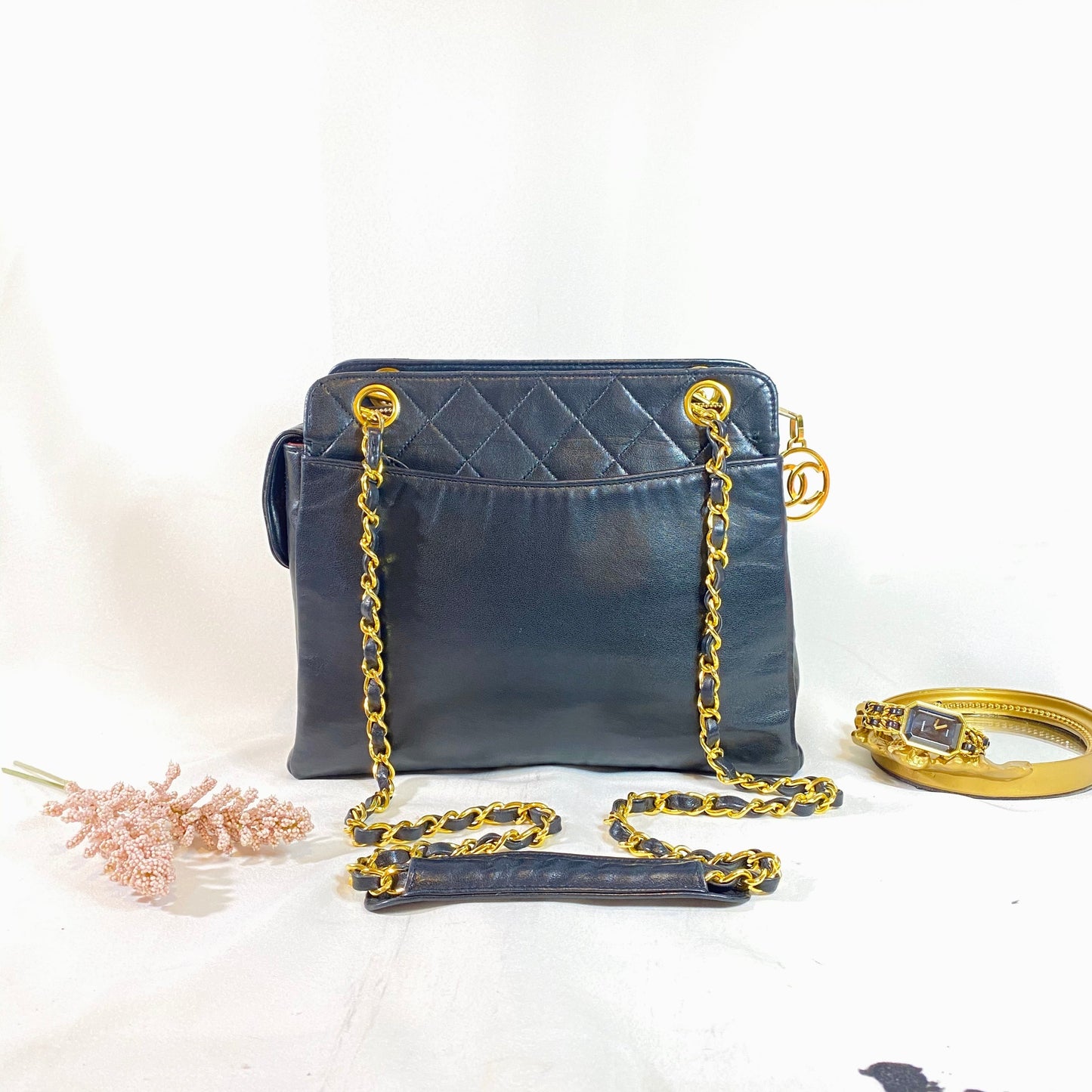 No.2261-Chanel Vintage Lambskin Shoulder Bag