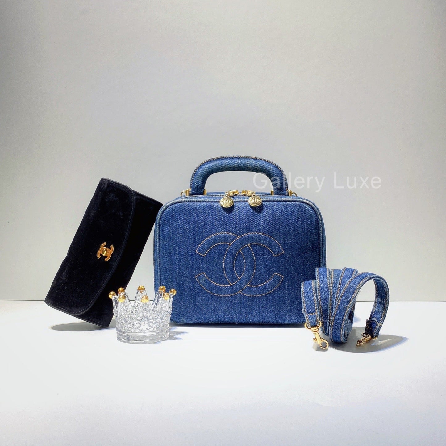 No.2781-Chanel Vintage Denim Small Vanity Case