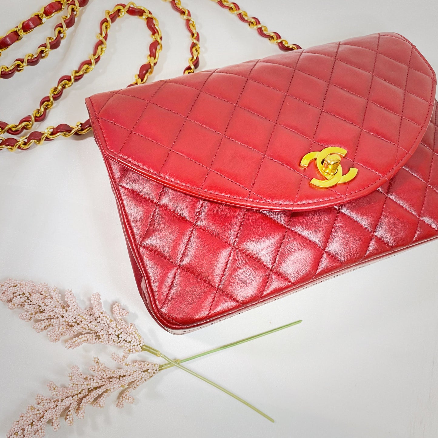 No.2286-Chanel Vintage Lambskin Flap Bag