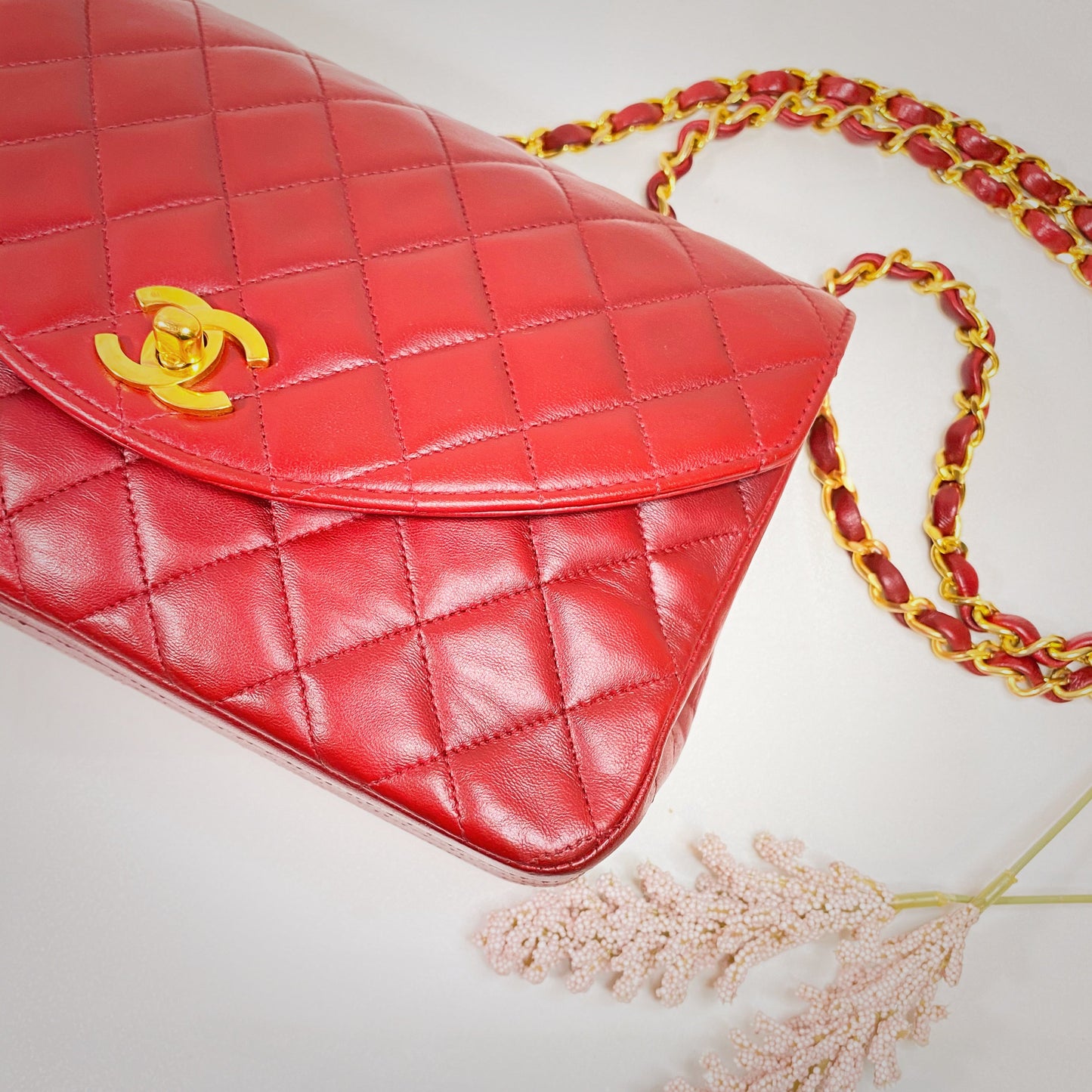 No.2286-Chanel Vintage Lambskin Flap Bag