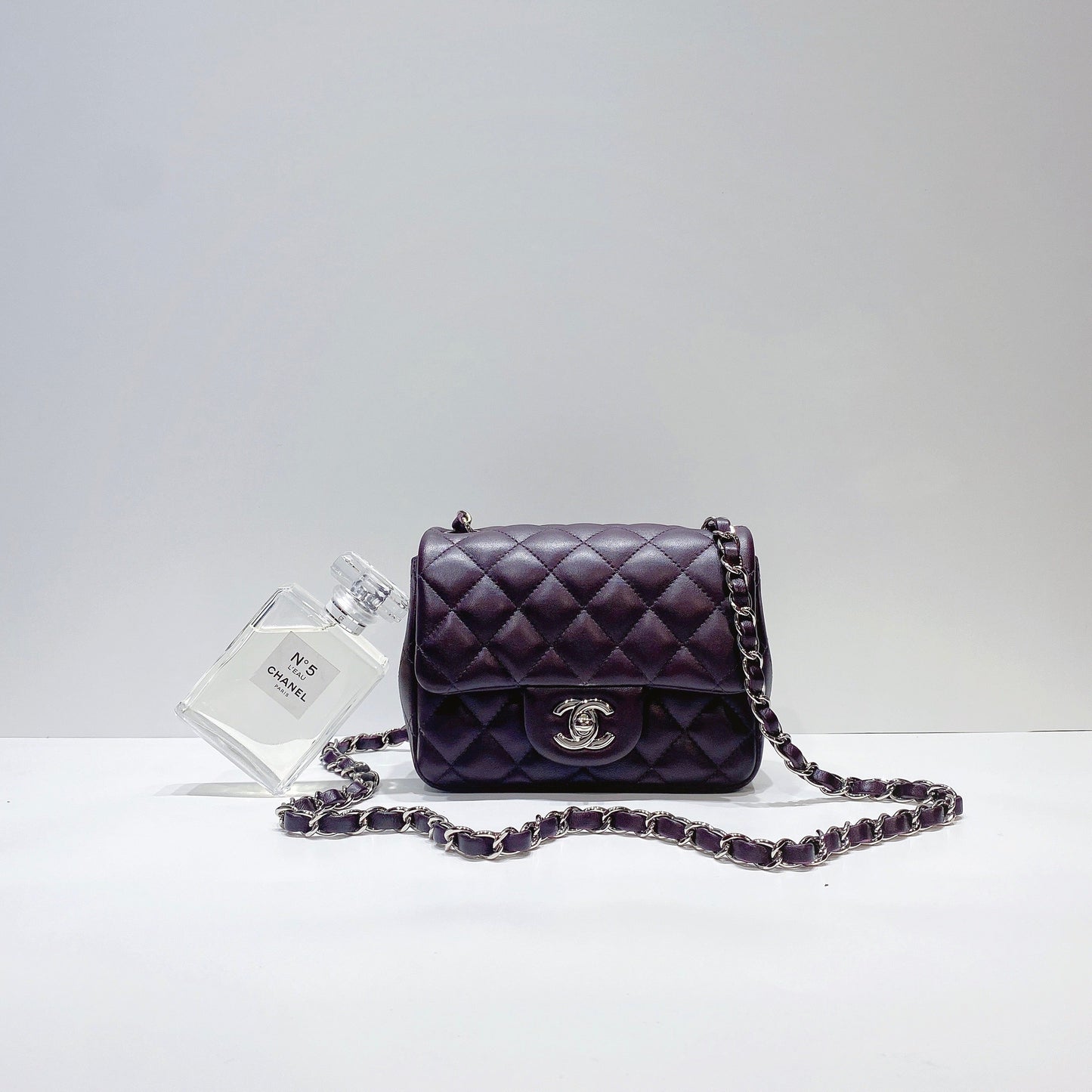 No.3619-Chanel Lambskin Square Mini Classic Flap