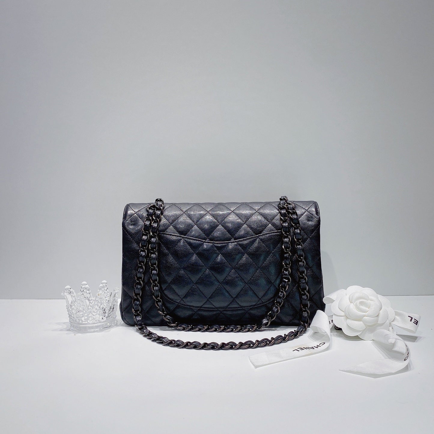 No.3496-Chanel So Black Classic Flap Bag 25cm
