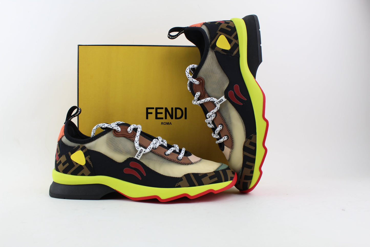 FENDI FREEDOM FF PATCHWORK SNEAKERS
