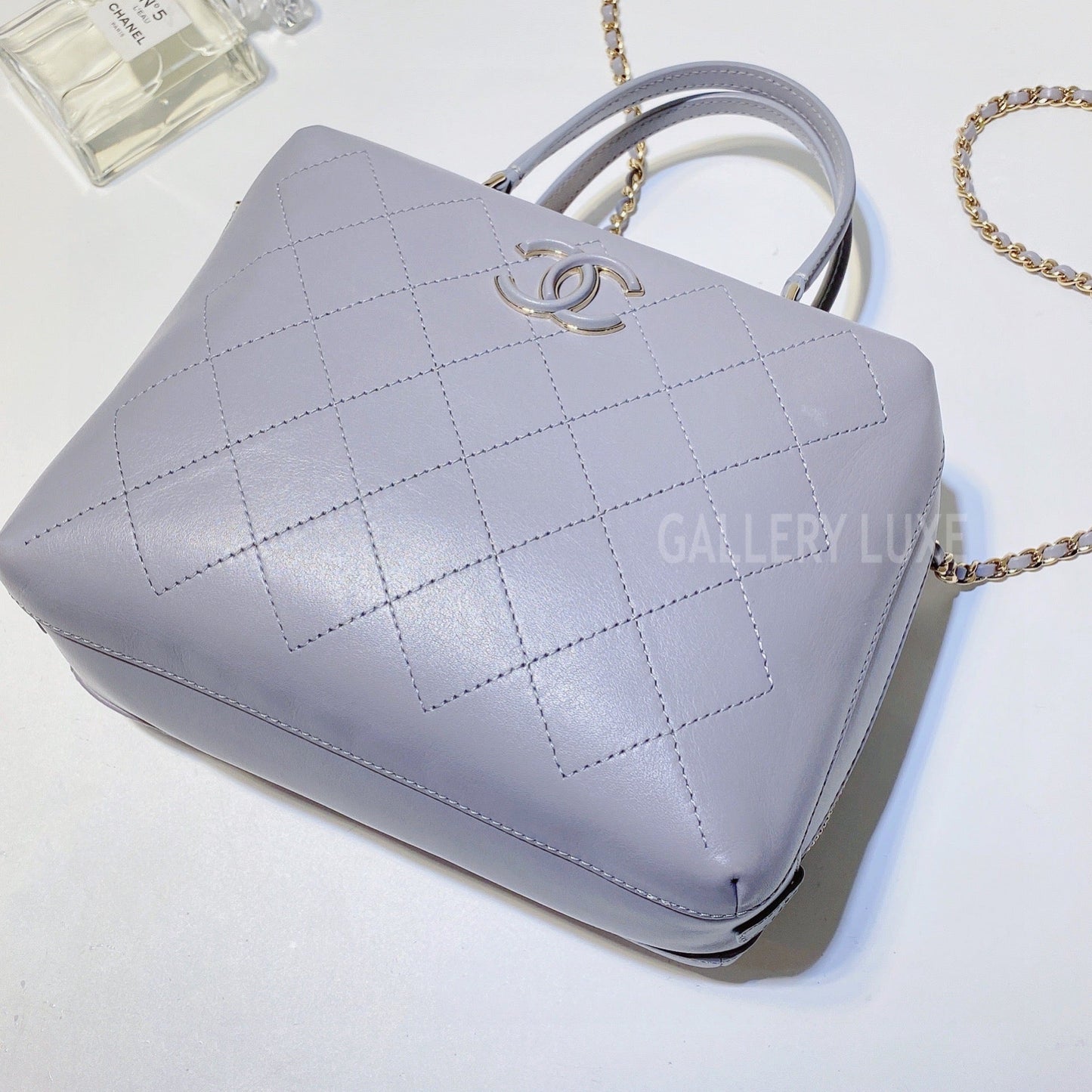 No.3105-Chanel Calfskin Sleek Box Vanity Case