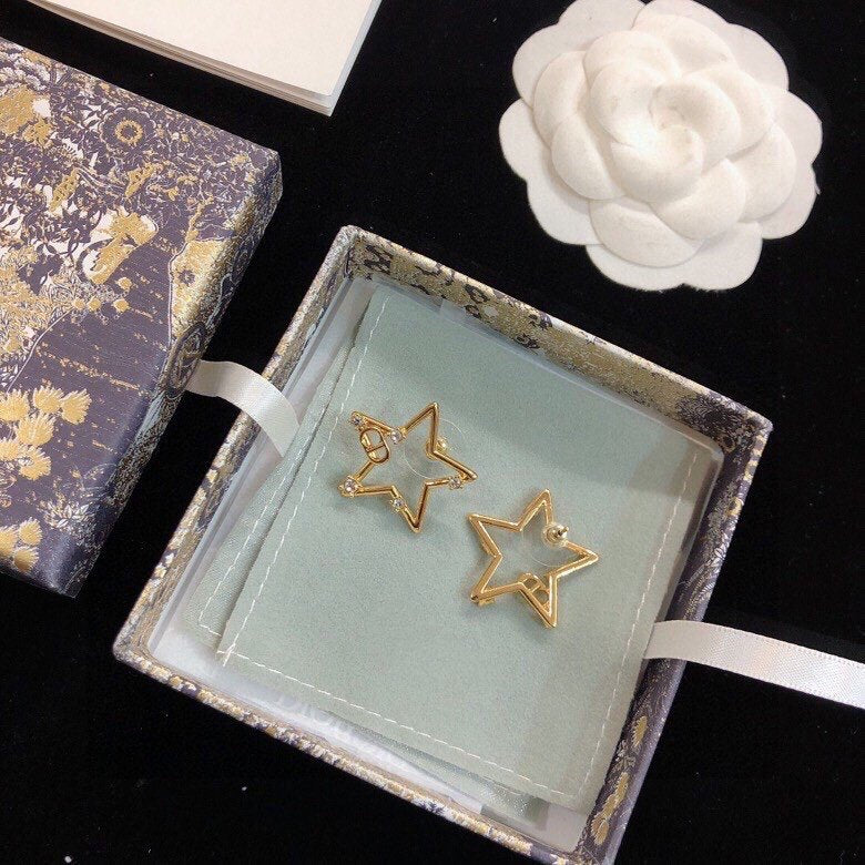 Luxury DiorEARRINGS STAR GOLD DIAMOND