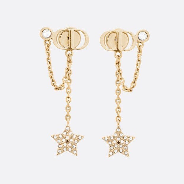 Luxury DiorPETIT STAR GOLD DIAMOND EARRINGS
