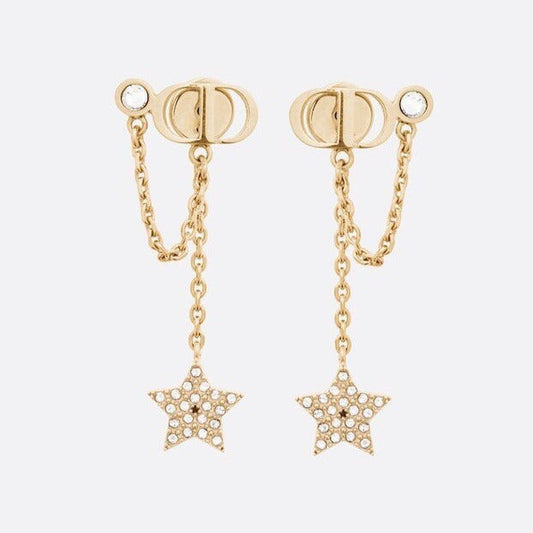 Luxury DiorPETIT STAR GOLD DIAMOND EARRINGS