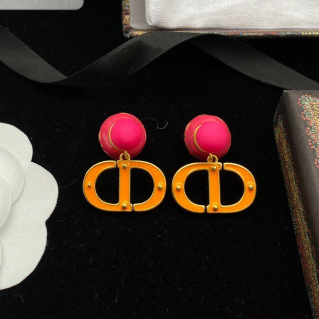 Luxury DiorPEARL PINK GOLD EARRINGS