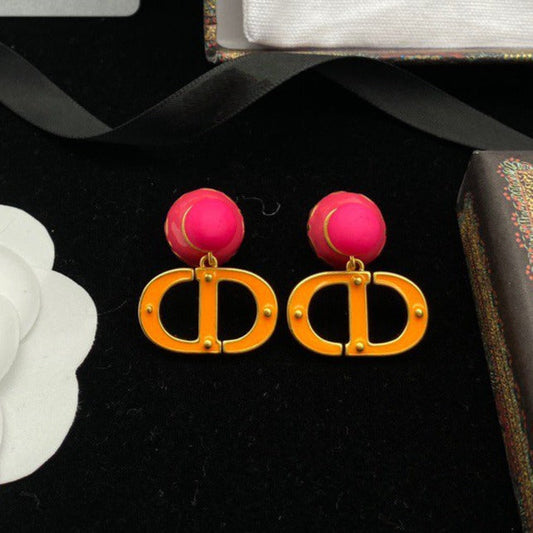 Luxury DiorPEARL PINK GOLD EARRINGS