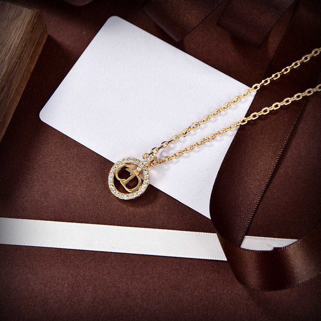 Luxury DiorGOLD DIAMOND NECKLACE
