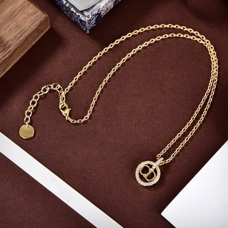 Luxury DiorGOLD DIAMOND NECKLACE