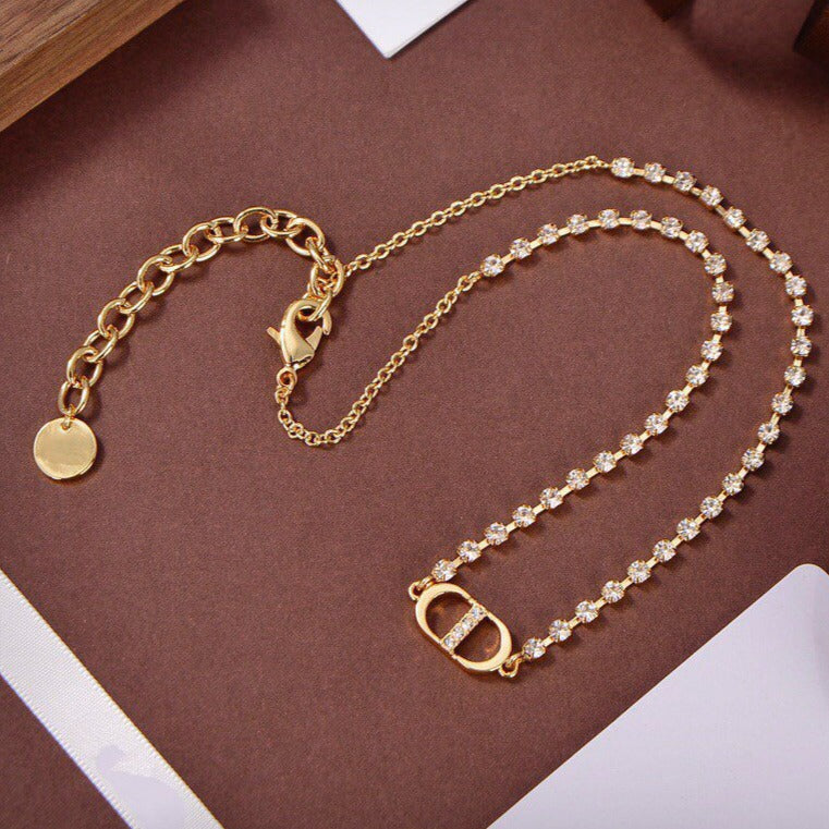 Luxury DiorNECKLACE GOLD DIAMOND