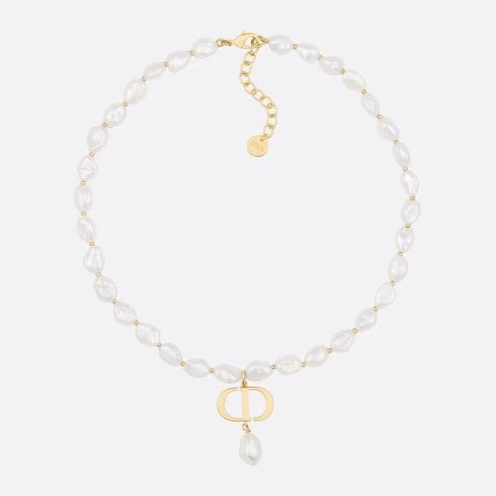 Luxury DiorGOLD FULL PEARL NECKLACE