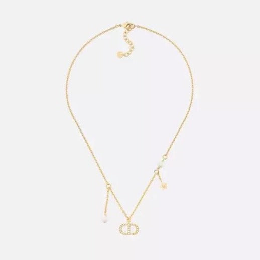 Luxury DiorSTAR PEDANT GOLD DIAMOND NECKLACE
