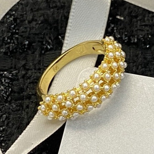 Luxury DiorRING PEARL GOLD