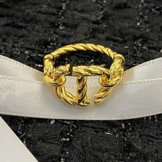 Luxury DiorNAVY GOLD RING