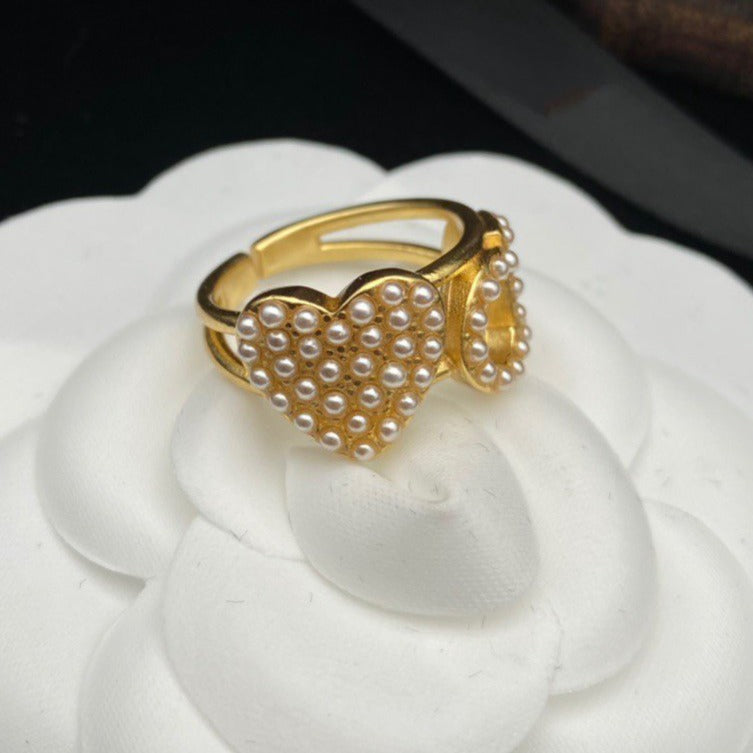 Luxury DiorHEART PEARL GOLD