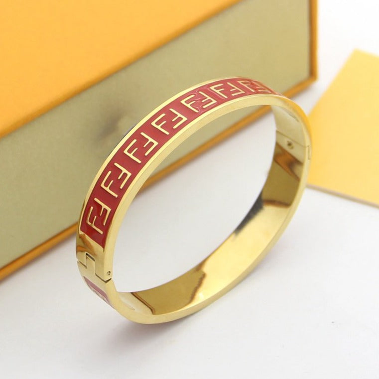 Luxury FendiFF LOGO RED BRACELET