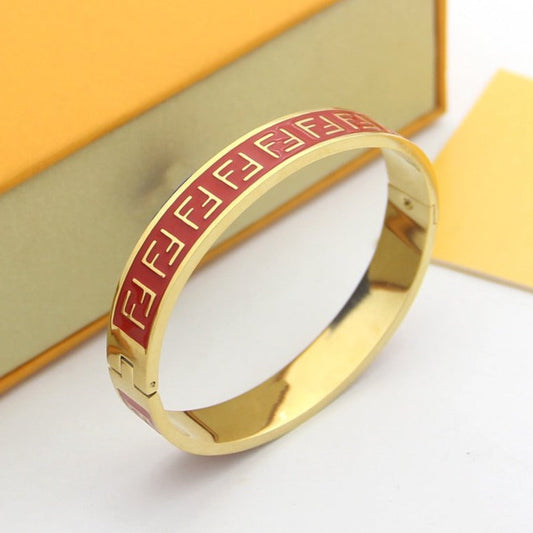 Luxury FendiFF LOGO RED BRACELET