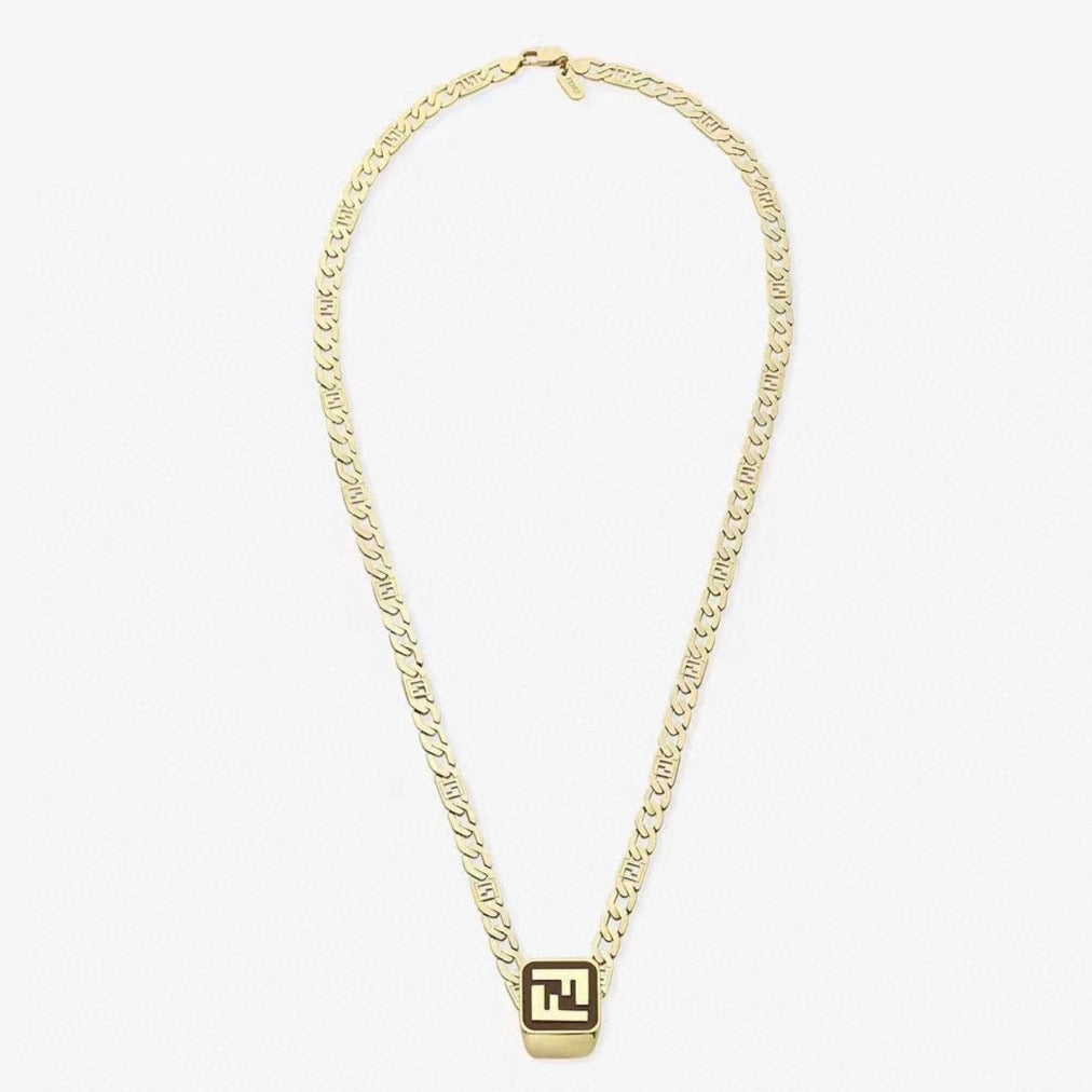 Luxury FendiFOREVER FF GOLD NECKLACE