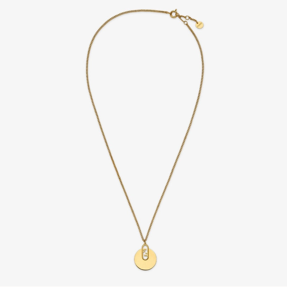 Luxury FendiO'LOCK GOLD NECKLACE
