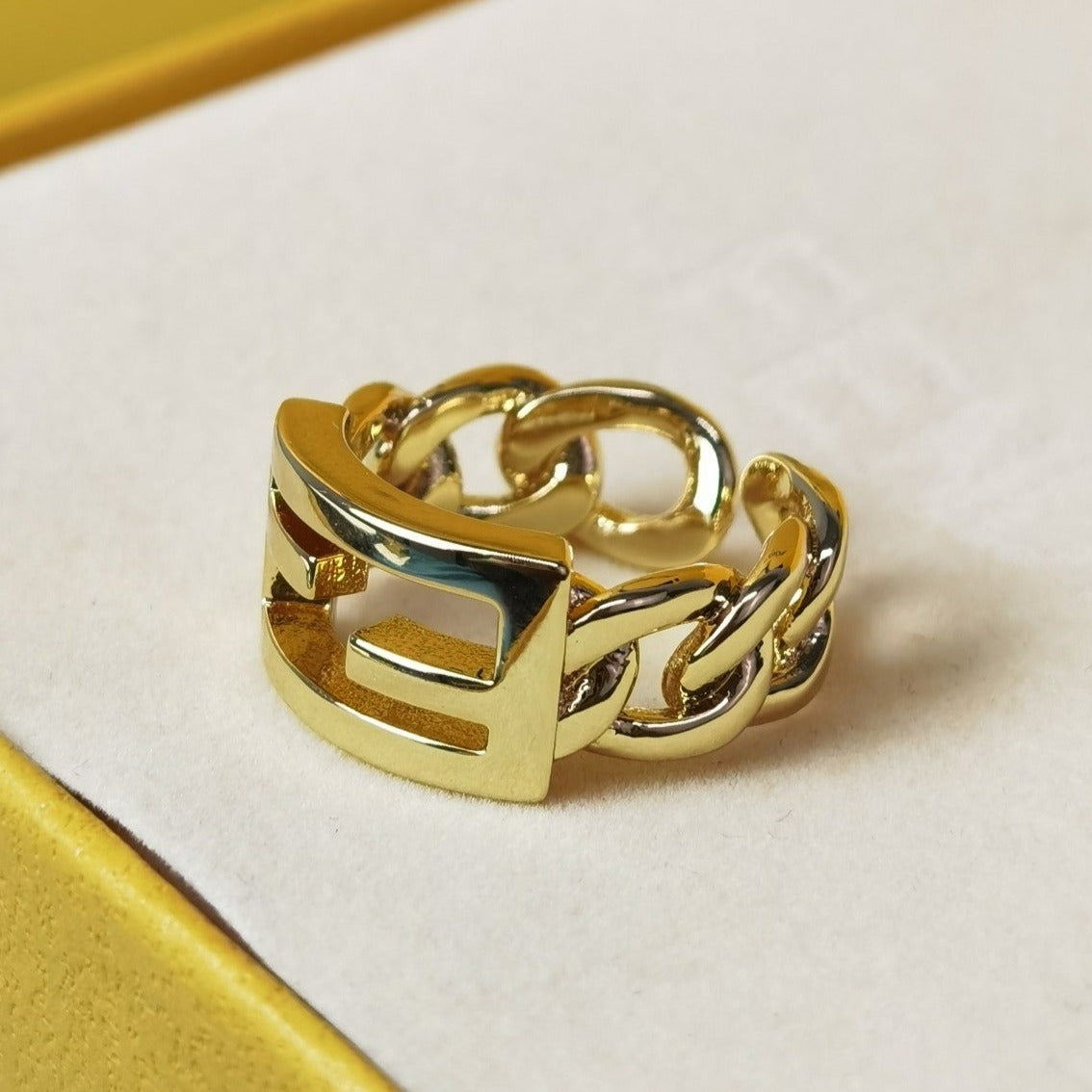 Luxury FendiFF RING OPEN GOLD