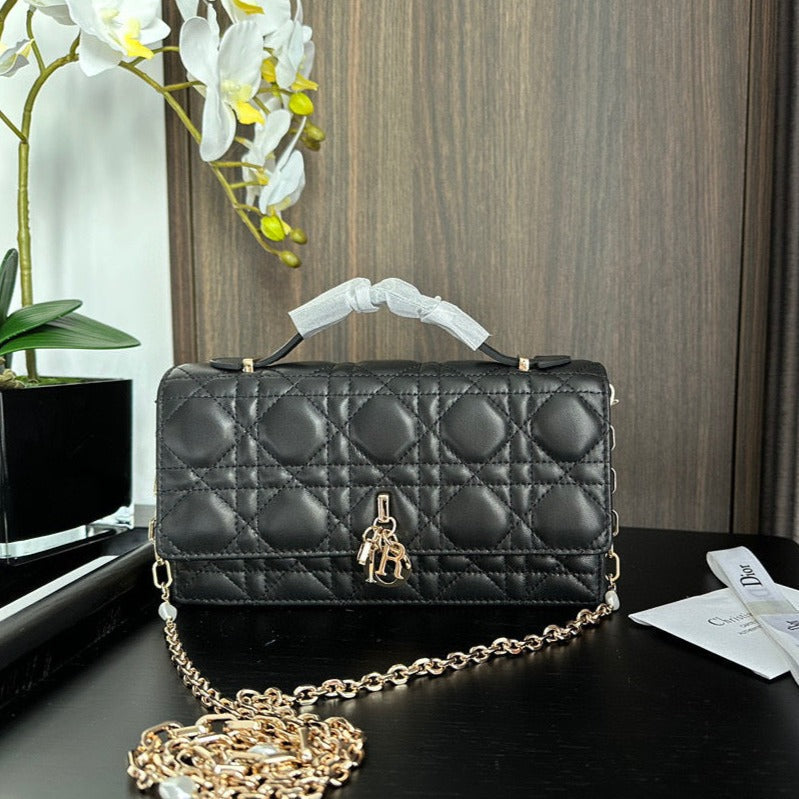 Luxury DiorMISS 21CM BLACK LAMBSKIN